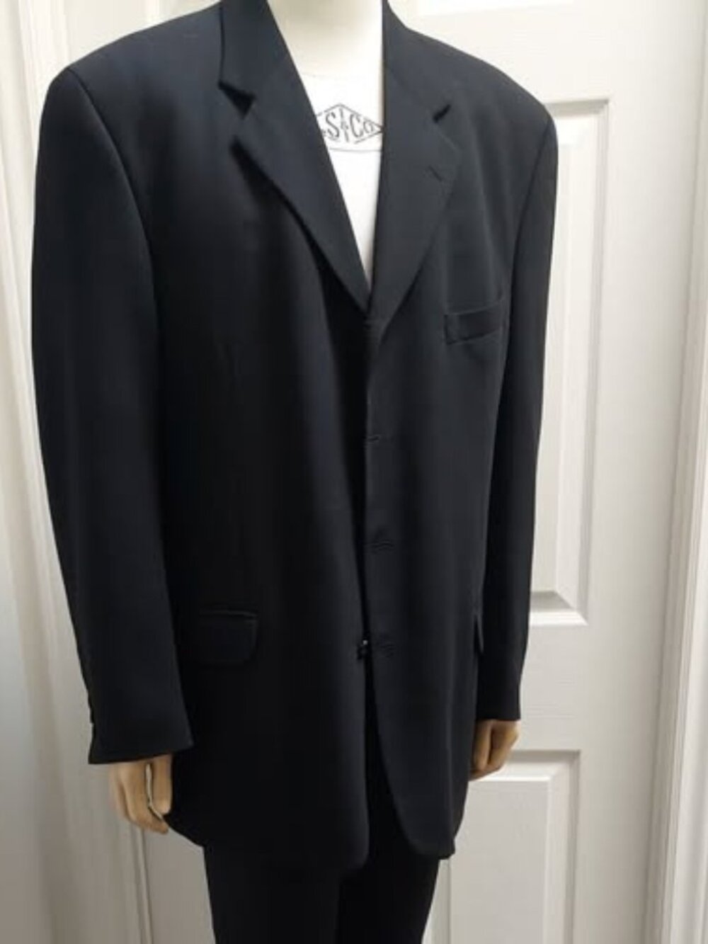 Mondo Uomo Black Wool Blazer Jacket 44R Made in Canada EUC